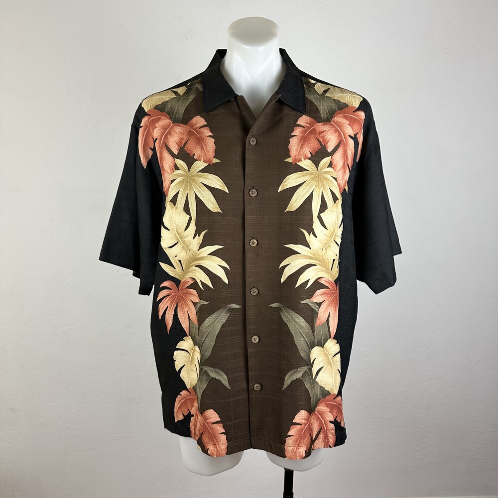 Tommy Bahama Brown Floral Men's Shirt